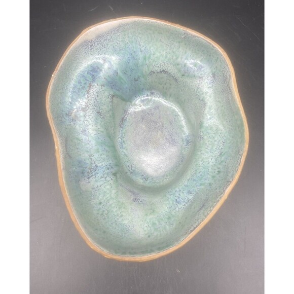 VTG Hammat Original 534 Pottery Signed Bowl 6.75”L X 5.25” W X 3” H - Picture 7 of 9